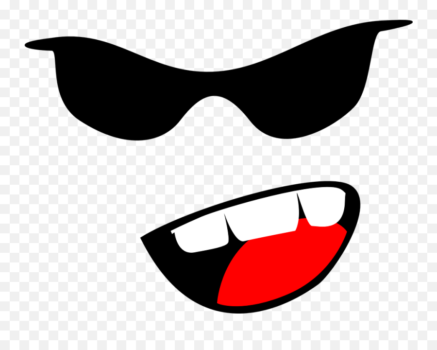 Sunglasses Face Emotion - Free Vector Graphic On Pixabay Sunglasses Face Png,Face Png