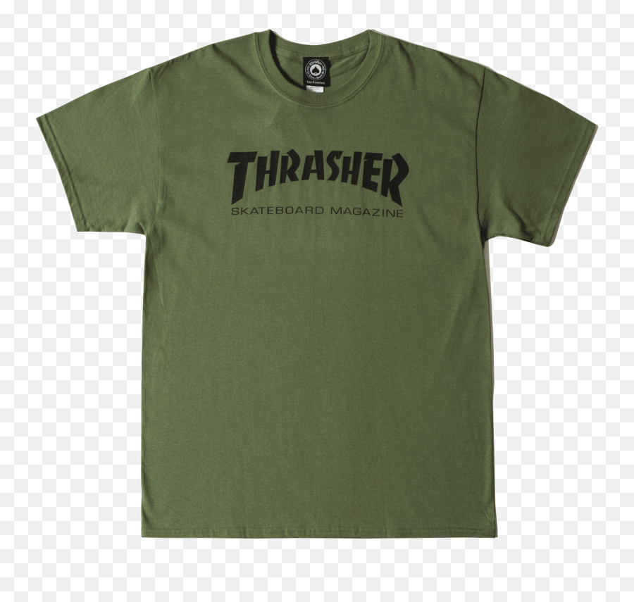 Thrasher T - Shirts Flame Logo Tshirt White 311019000white Active Shirt Png,Thrasher Logo Transparent