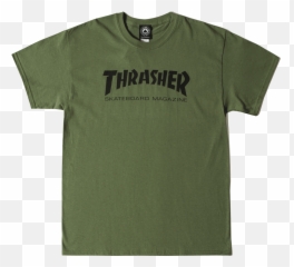 Thrasher - Shirts Flame Logo TShirt White 311019000WHITE Active png