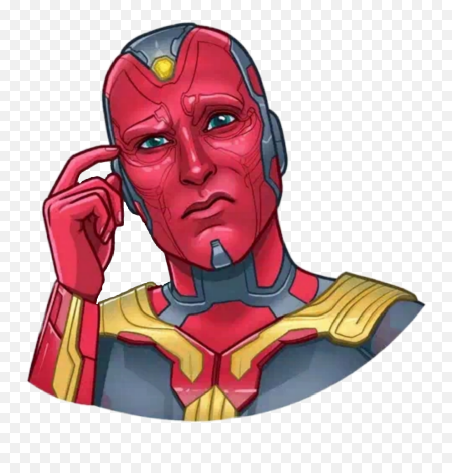 Vision Marvel - Sticker By Stickers De Marvel Para Whatsapp Png,Vision Marvel Png