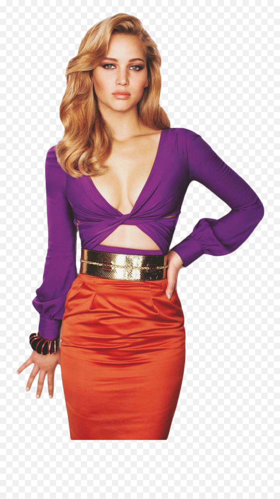 Jennifer Lawrence Free Download Png - Jennifer Lawrence Purple And Orange Dress,Jennifer Lawrence Png