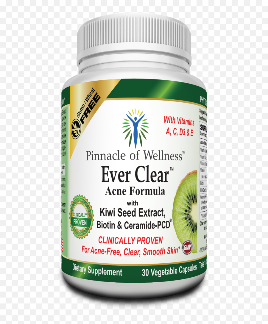 Ever Clear Acne Formula With Kiwi Seed Extract U0026 Ceramide - Kiwi Seed Extract Tablets Png,Kiwi Transparent