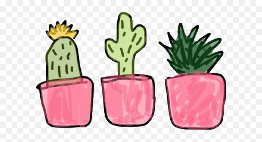 Succulents Green Plants Cute Free Stickers Freetoedit - Cute Succulent Cartoon Png,Succulent Transparent Background