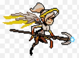 Overwatch Gif Png Picture - Mercy Pixel Spray