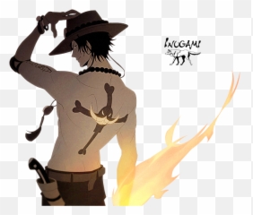 Render Portgas D Ace One Piece Pirate - Png