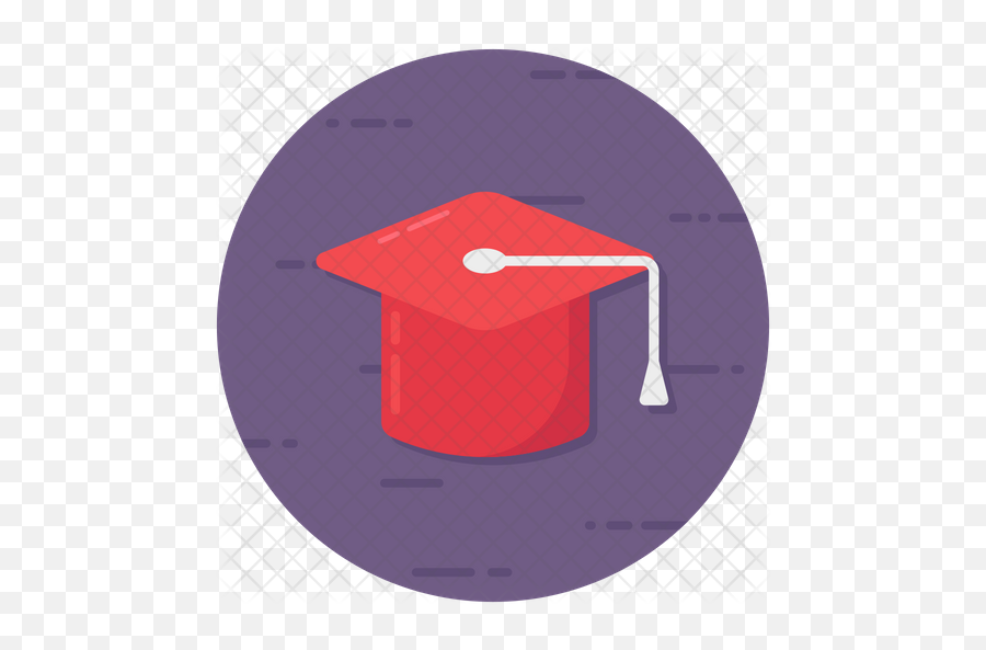 Mortarboard Icon Of Rounded Style - Circle Png,Mortarboard Png