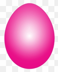 Plain Pink Easter Egg Png Transparent - Pink Easter Egg Clipart,Plain Png