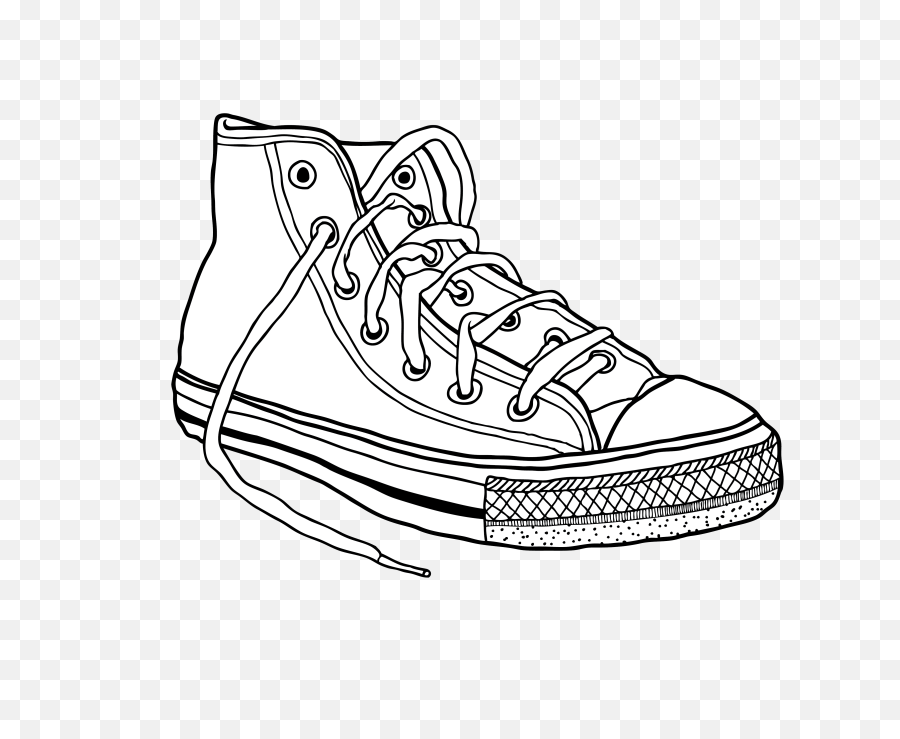 Converse Sneakers Drawing Clip Art - Converse Drawing Png,Converse Png
