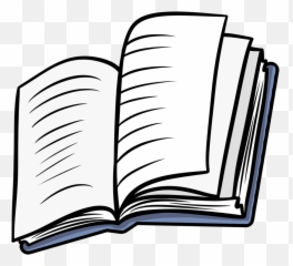 Open Book Clipart - Line Art Png Download Full Size Drawing Opened
