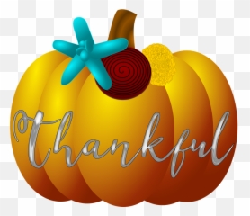Pumpkin Thankful Fall - Gourd png