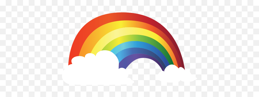 Colorful Rainbow With Clouds Transparent Png - Nuvem Com Color Gradient,Clouds Transparent Png