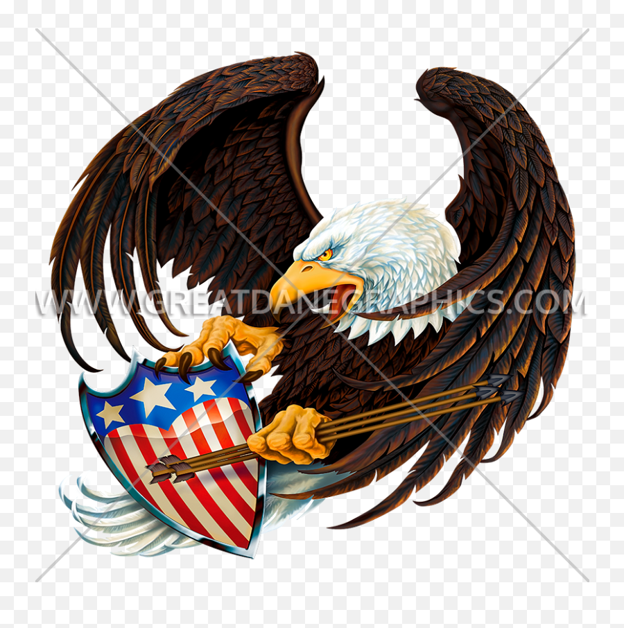 Screaming Eagle Production Ready Artwork For T - Shirt Printing American Png,American Flag Eagle Png