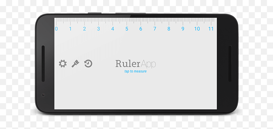 Ruler App For Android Measure Length With Your Phone - Horizontal Png,Android Home Screen Icon Size