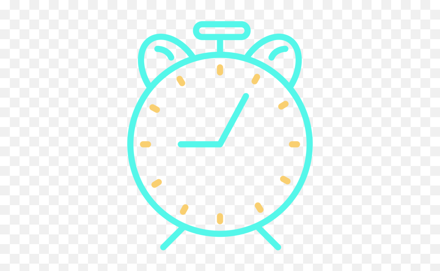 Simple Classic Analog Alarm Clock Icon - Vector Graphics Png,Clock Icon Svg