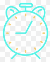 Simple Classic Analog Alarm Clock Icon - Vector Graphics png