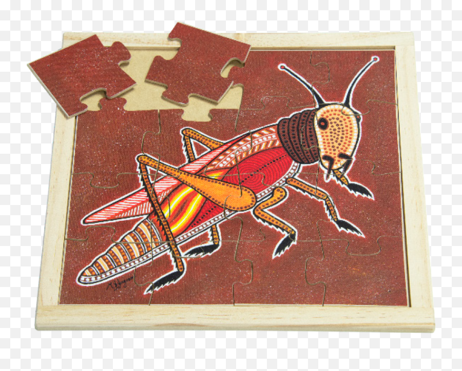 Aboriginal Grasshopper Square Puzzle - Grasshopper Png,Grasshopper Png