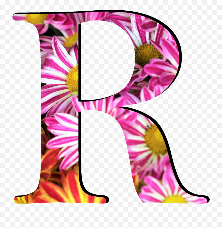 Flower Pattern Letters R - Letter R Design Png,Floral Pattern Png
