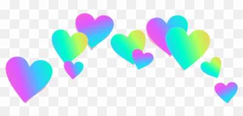 Rainbow Hearts Png Transparent Free For - Picsart Heart Crown