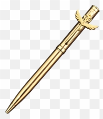 Enchanted Key Gold Pen With Charm - Sabre png