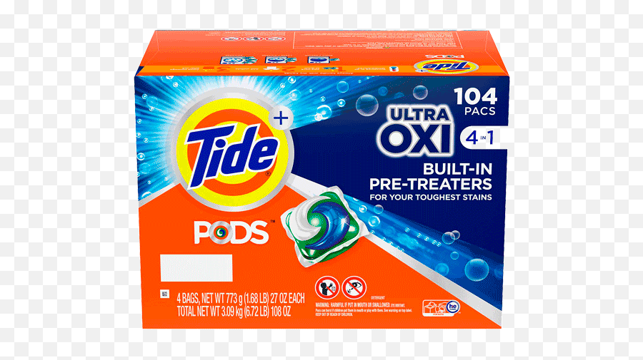 Tide Pods Ultra Oxi Liquid Detergent - Tide Detergent Png,Tide Pod Png