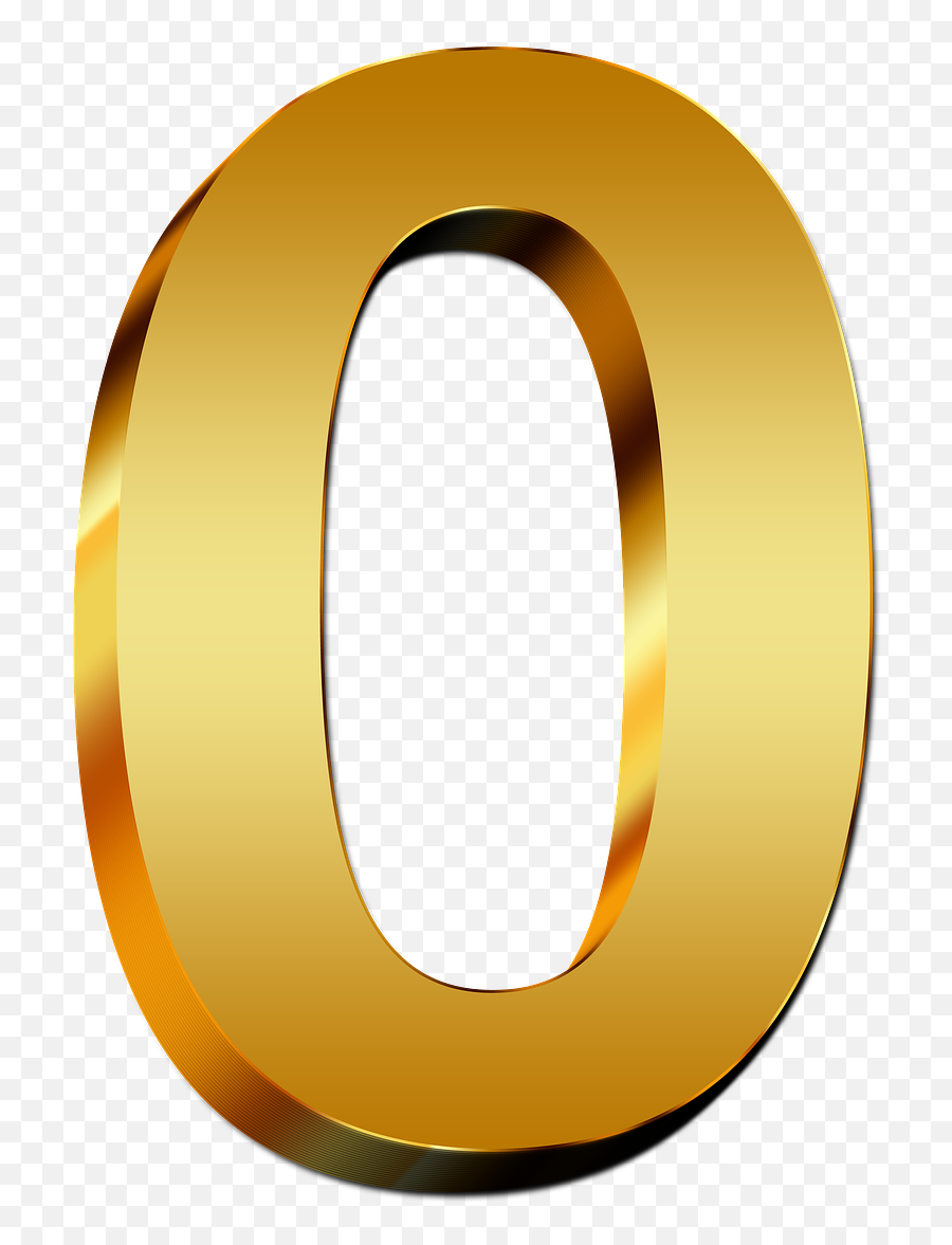 Number 0 Gold Png Image With Transparent Background 11 - Imagenes De Numeros 6,Png With Transparent Background