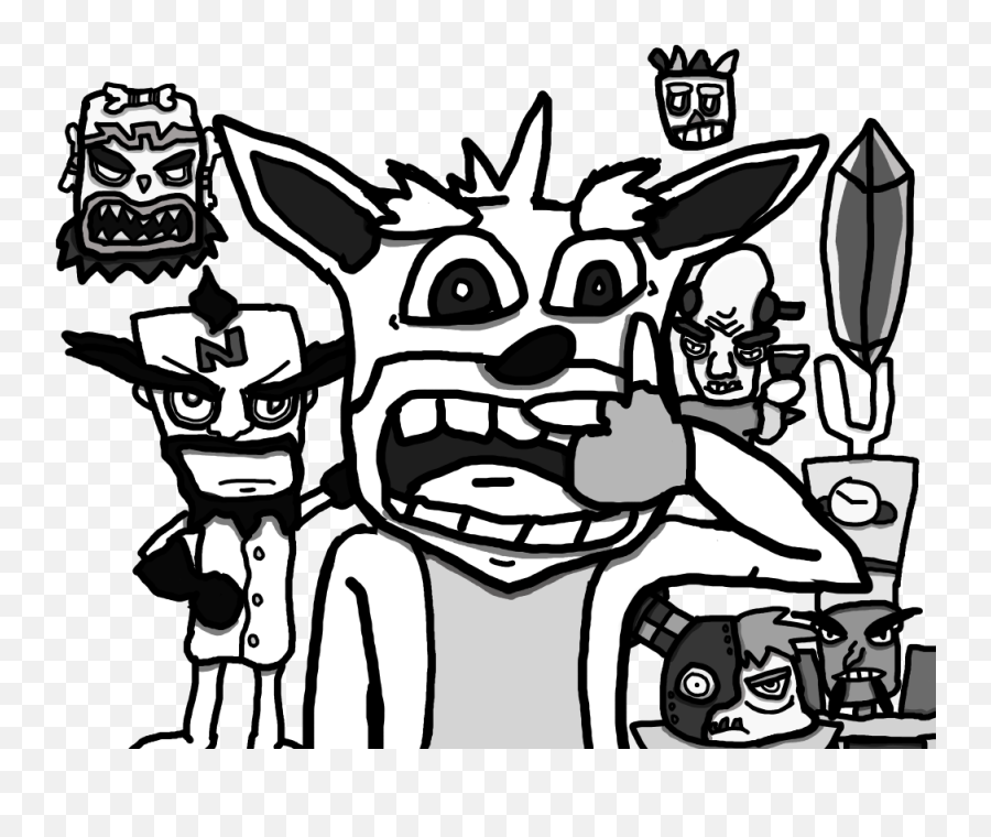 N Sane Trilogy Or What - Kingmewcarion Illustrations Cartoon Png,Crash Bandicoot Woah Png