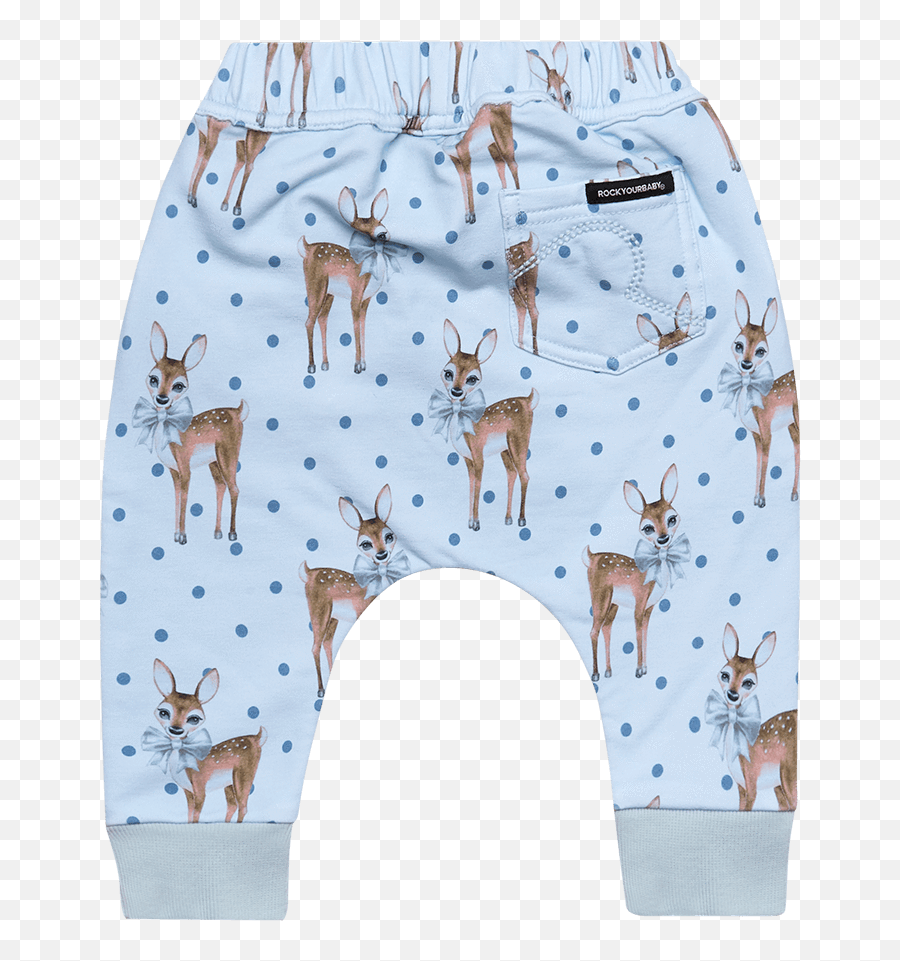 Rock Your Baby Deer Heart Trackpants - Pattern Png,Baby Deer Png