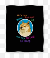 Nap Doge Blankets Lookhuman - Cat Yawns Png,Doge Png