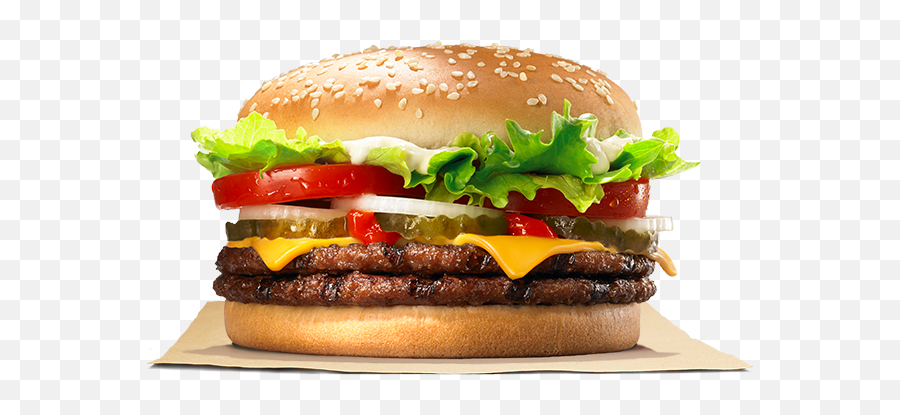Burger King Triple Whopper With Cheese - Burger King Triple Whopper With Cheese Png,Whopper Png