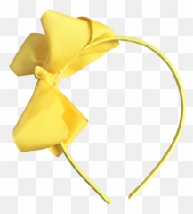 Image Of Sunflower Bow Headband - Headband With Ribbon Yellow Png,Headband Png