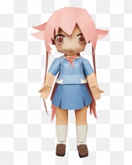 Future Diary Dolls Free Printable Papercraft Templates - Yuno Gasai Coloring Pages Png,Yuno Gasai Png