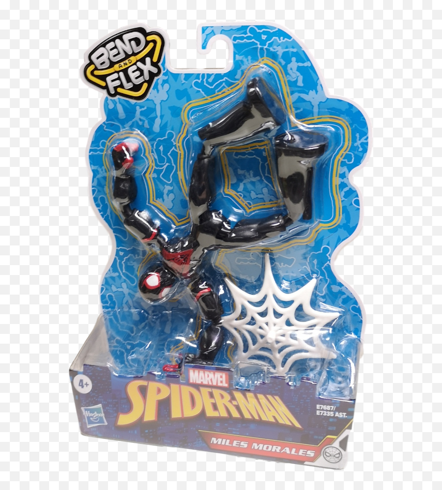 Spider - Man Bend And Flex Miles Morales Figure Bend Flex Spider Man Png,Miles Morales Png