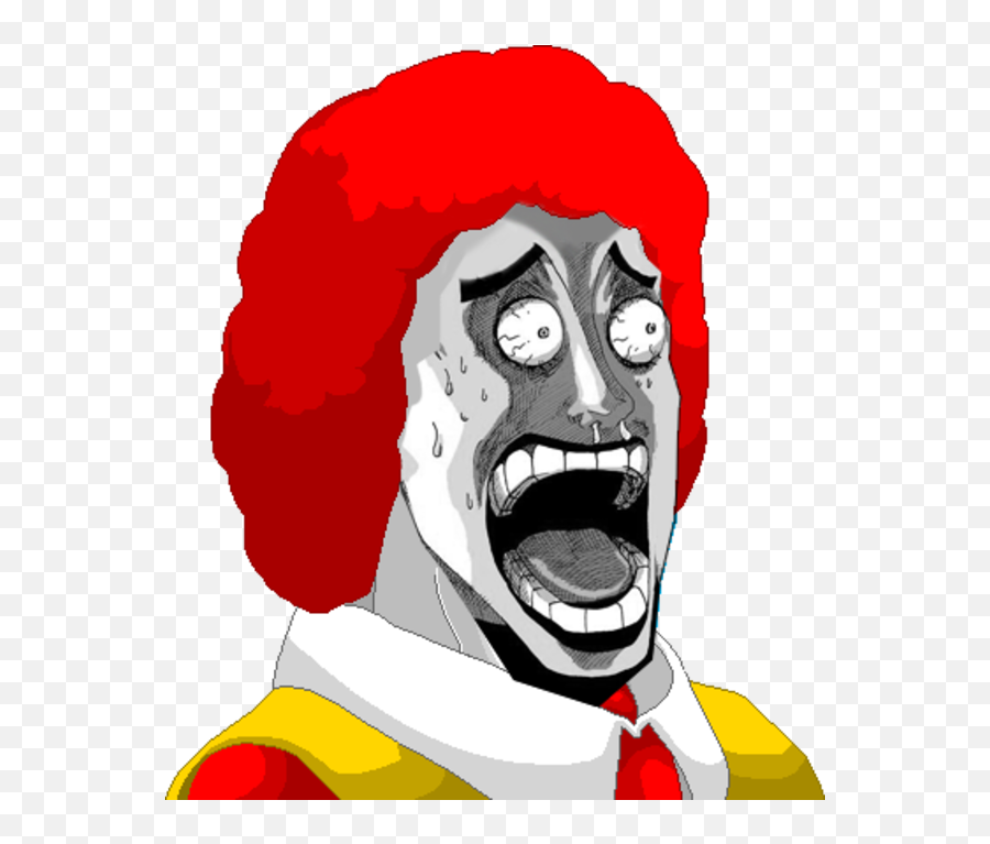 Download Ronald Mcdonald Shock Face By Donalddesu - D5r0lci Shocked Face Meme Png,Shocked Face Png