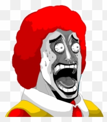 Download Ronald Mcdonald Shock Face By Donalddesu - d5r0lci Shocked Meme Png