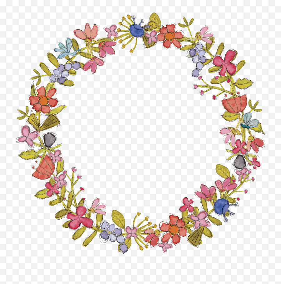 Download Tropical Wreath Png - Tropical Flower Circle Transparent Circle Tropical Flower,Tropical Flower Png