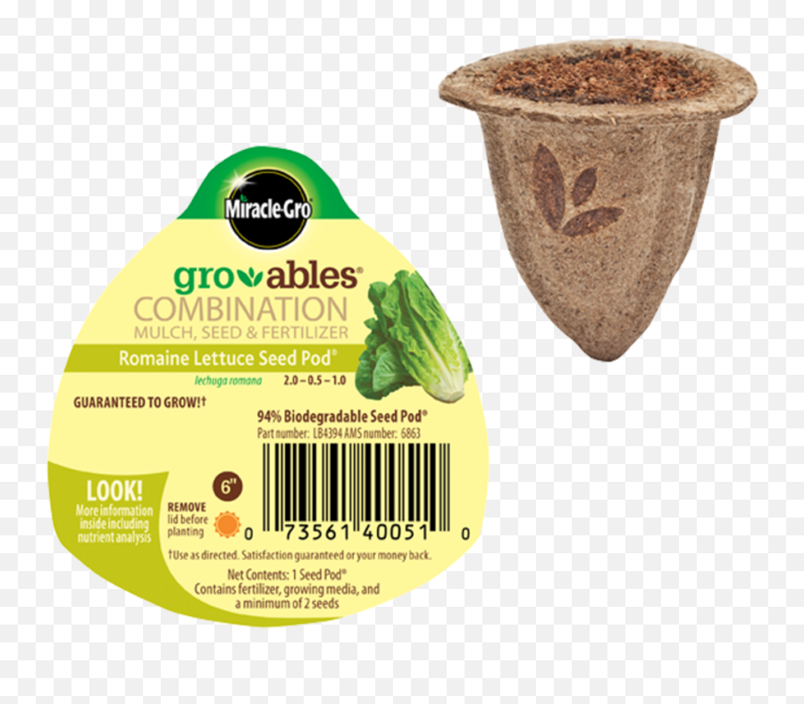 Miracle - Gro Groables Romaine Lettuce Seed Pod Groables Png,Romaine Lettuce Png