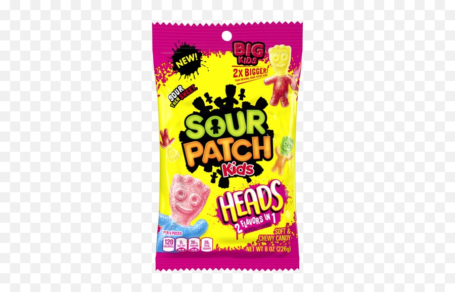 Sour Patch Kids Heads 2 Flavors In One - New Sour Patch Kids Png,Sour Patch Kids Png