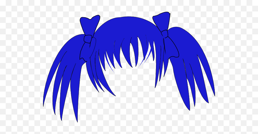 Hair Template Rambut Cowok Png - Blue Hair Clipart,Anime Hair Transparent