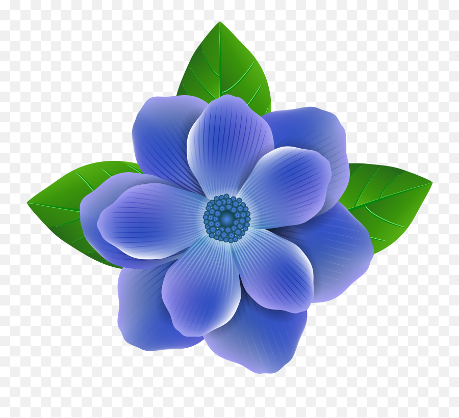 Blue Flower Clipart Png Painted Flowers