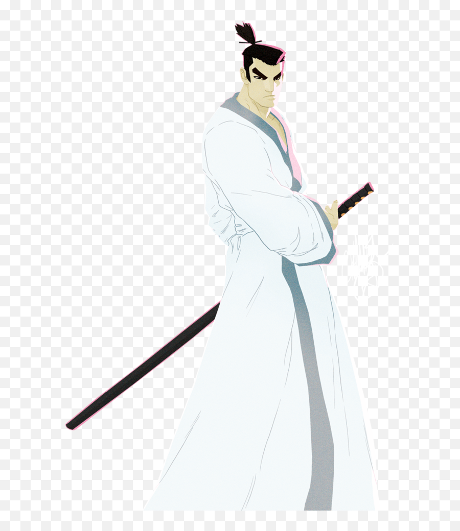 Drawing Katana Cartoon Picture - Samurai Jack White Background Png,Samurai Jack Png