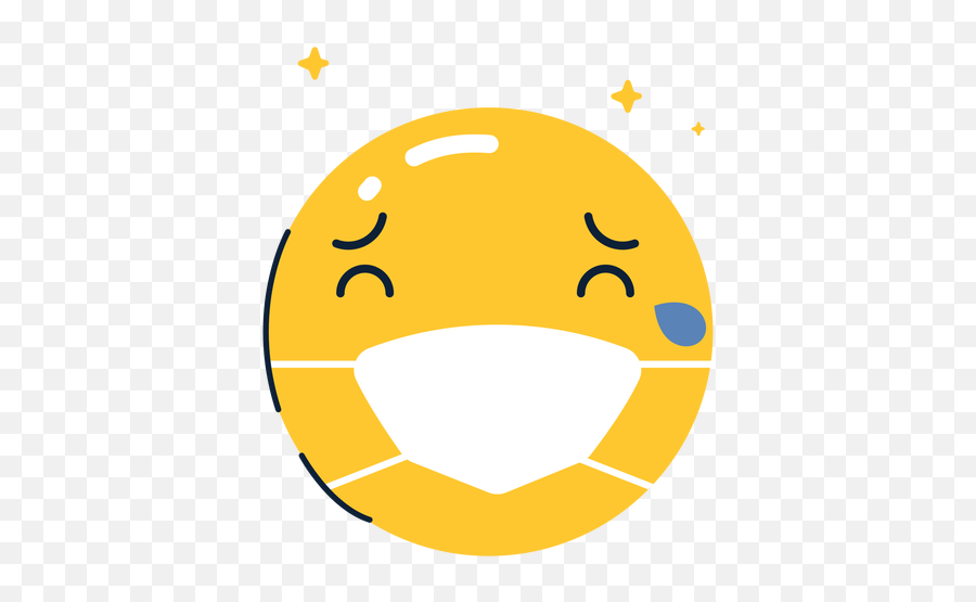 Crying Emoji With Face Mask Flat - Transparent Png U0026 Svg Happy,Crying Transparent
