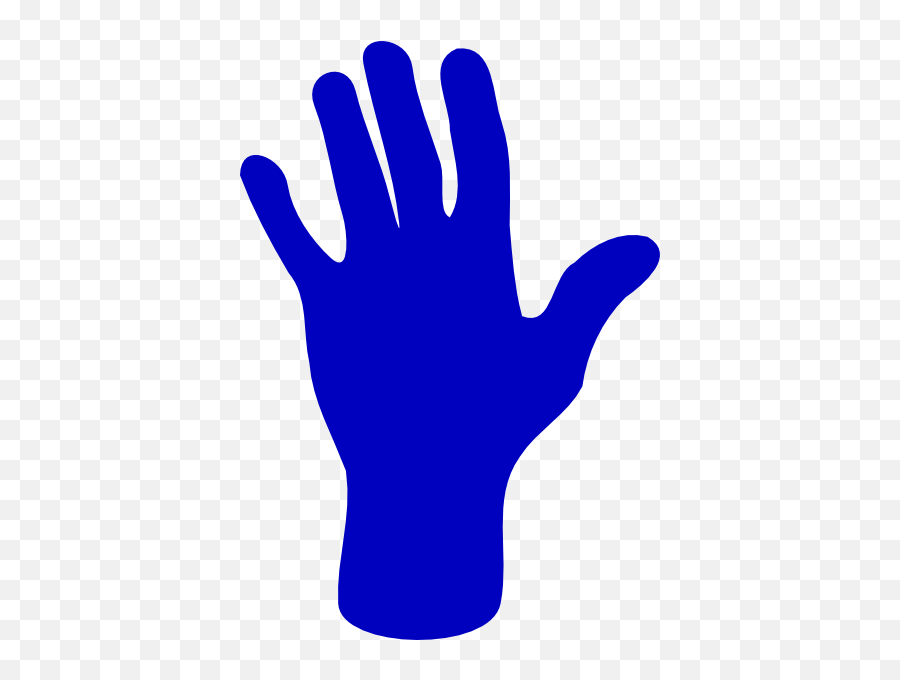 One Blue Hand Clip Art - Vector Clip Art Online Clip Art Blue Hand Png,Hand Reaching Png
