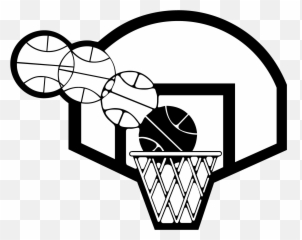 Library Of Basketball Hoop Side View Png Black And White - Backboard Basketball Hoop Outline Clipart