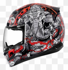 Airmada Ganesh - Black Products Ride Icon Custom Helmets png