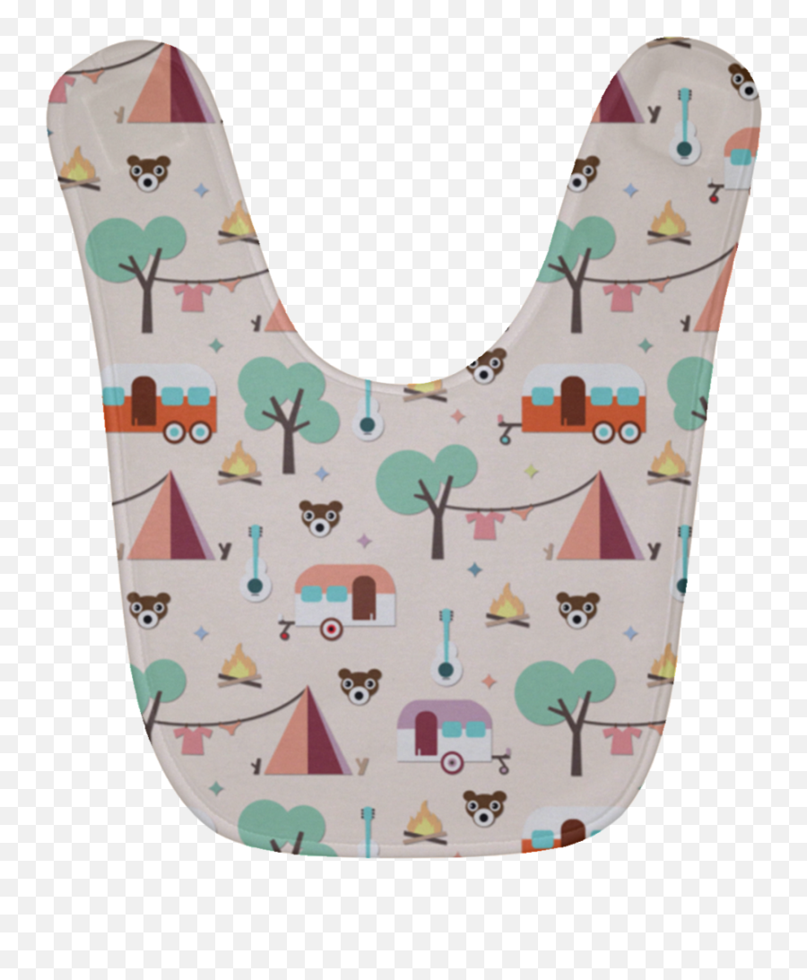Camping Icon Pattern Baby Bibs Gift - For Teen Png,Icon Pattern