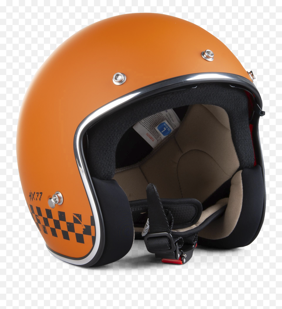 Orange Mc Hjelm - Helmet Orange Black Open Face Png,Icon Airflite Fayder