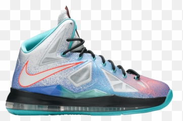 Buy Lebron 10 Sneakers Goat - Platinum png