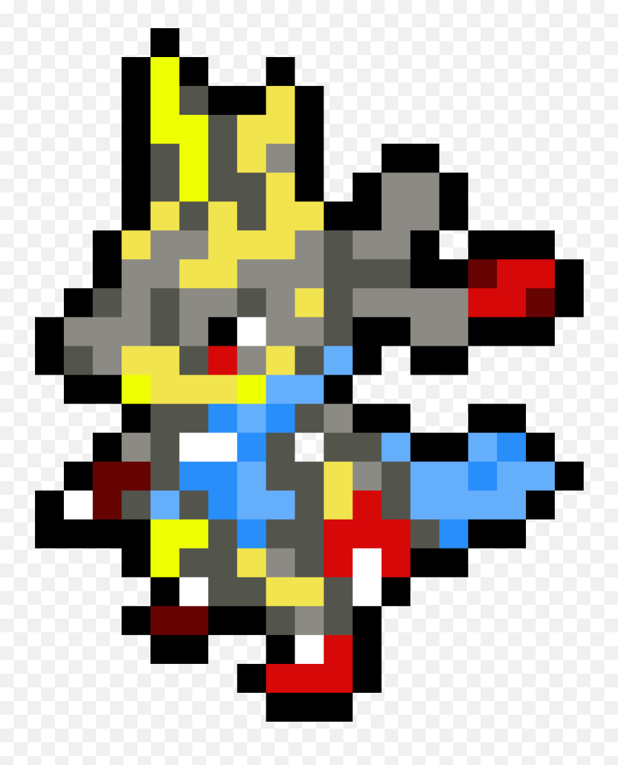 Editing Shiny Mega Lucario - Free Online Pixel Art Drawing Pokemon Mega Lucario Pixel Art Png,Lucario Icon