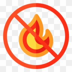 No Fire - Free Signs Icons No Sound Clipart Png,Red Flame Icon