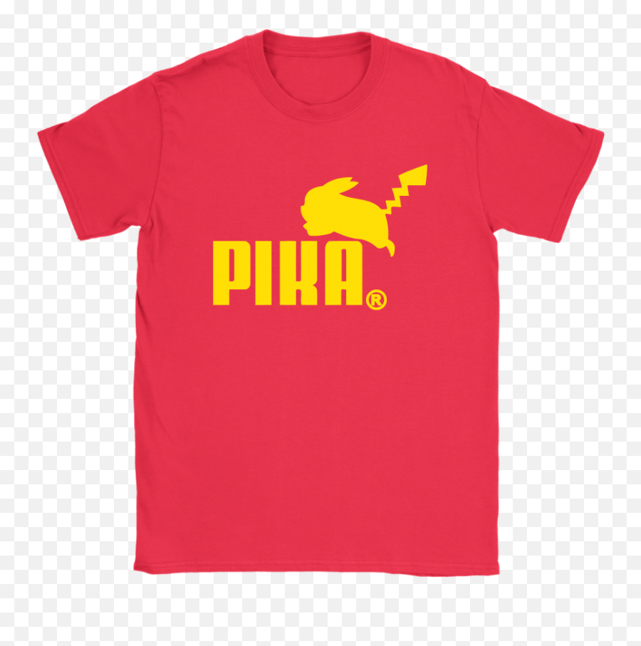 Puma Logo Pika Pokemon Pikachu Mashup Shirts U2013 Potatotee Store - Funny New England Patriots Shirts Png,Puma Logo Png
